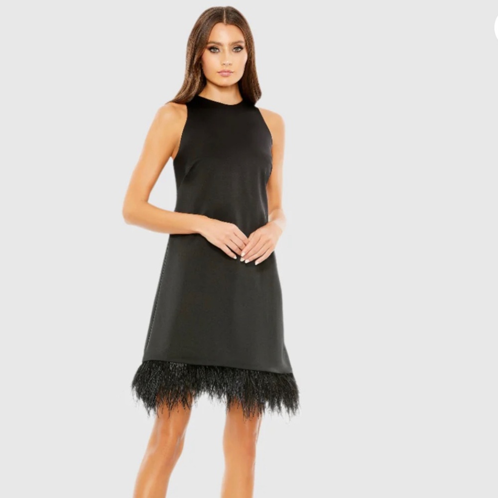 Black Halter Sheath Mini Dress for Cocktail